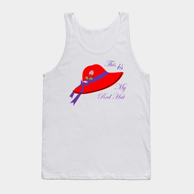 This IS My Red Hat Tank Top by cdclocks